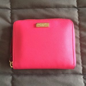 Kate Spade hot pink small zip around wallet